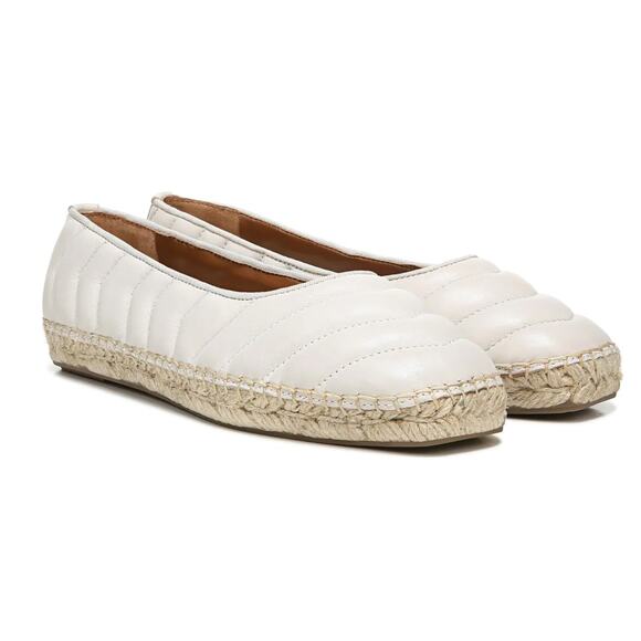 Franco Sarto Kiya Quilted Square Cream Espadrille - Picture 2 of 7